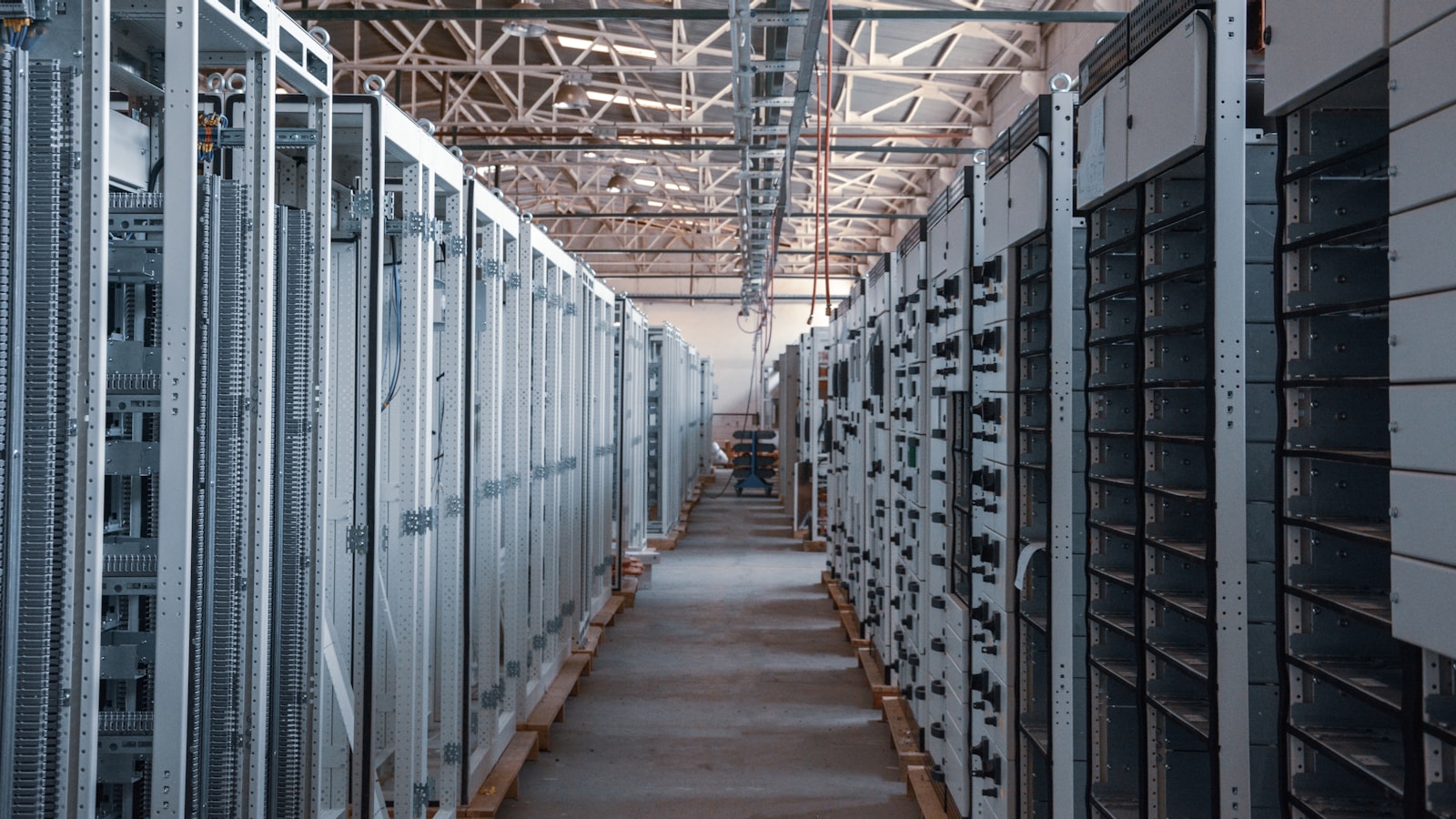 05 data center server room aisle with metal equipment racks lVZjvw u9V8